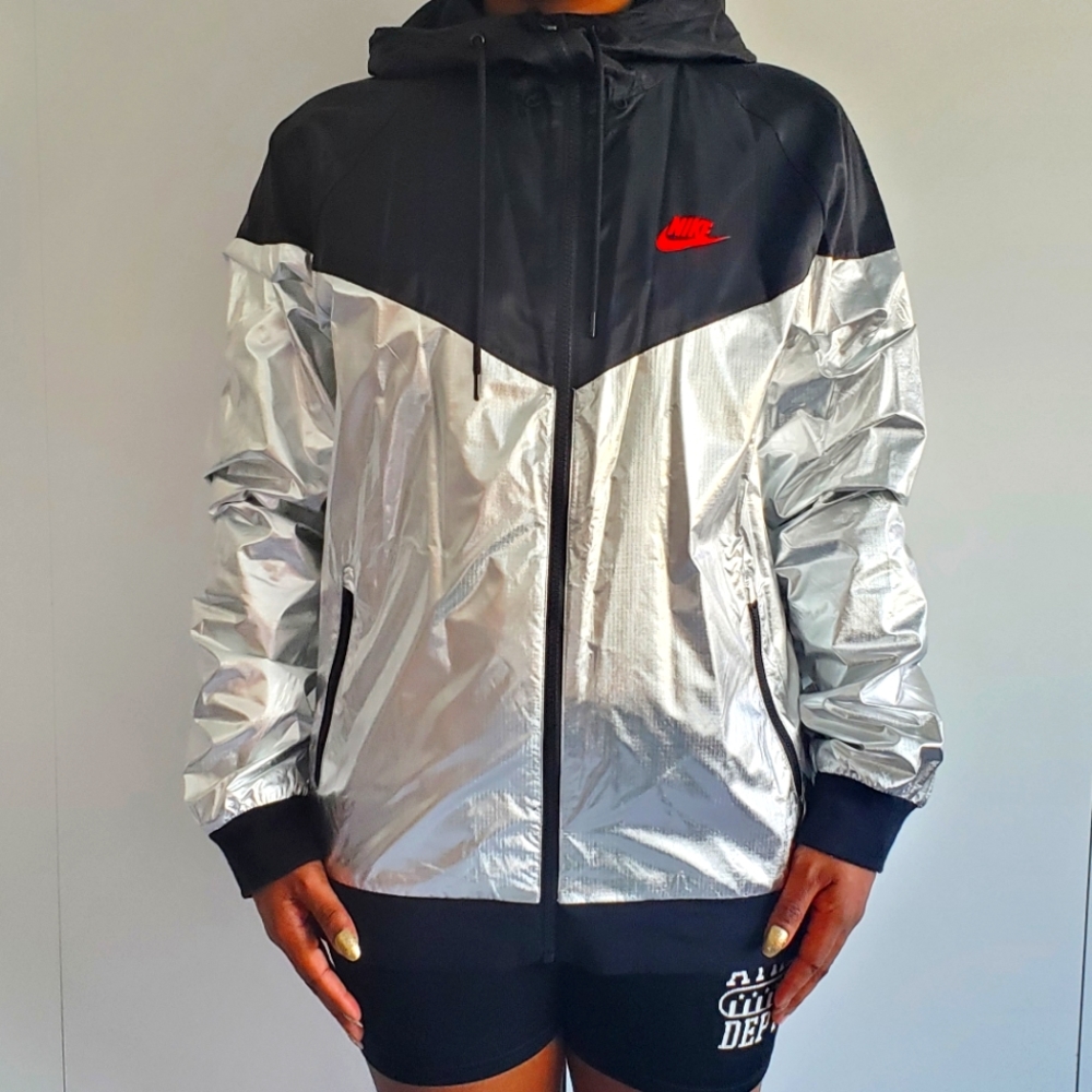 Nike Metallic Silver Windbreaker